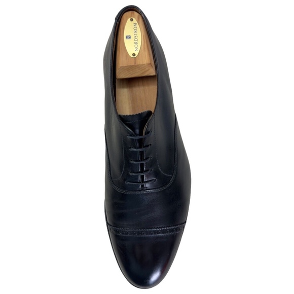 Turnbull & Asser Black Oxford Leather Captoe Dress Shoes Made in England Mens 10 main image 8